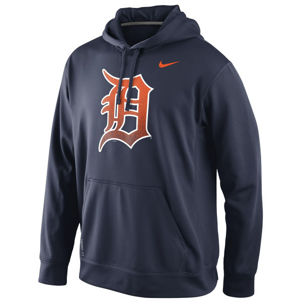 Men Detroit Tigers Nike Logo Performance Hoodie Navy Blue->cleveland indians->MLB Jersey